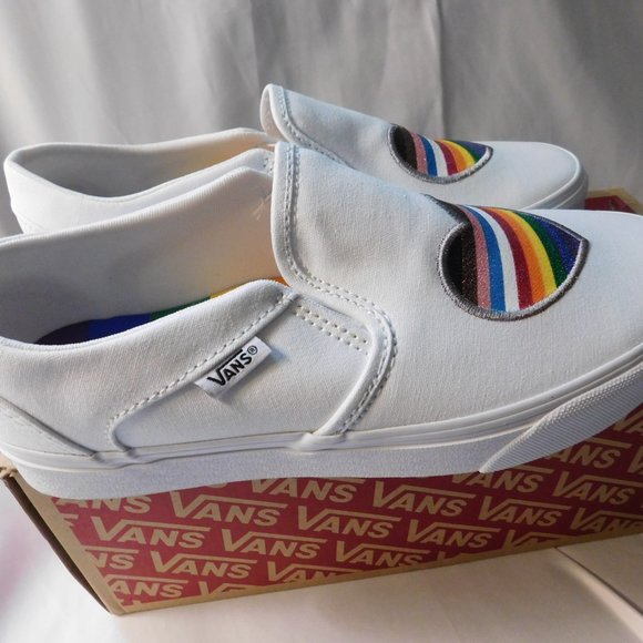 VANS Asher Pride Glitter Sneakers Size 8 New - Picture 3 of 6